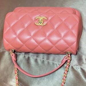 Chanel Coral Quilted Crossbody Bag